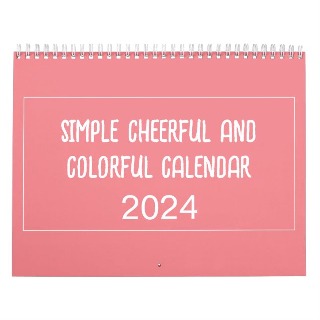 Simple Cheerful Colourful Calendar (Cover)