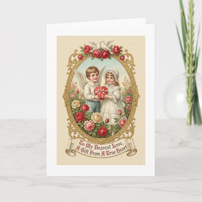 Simple Cherub Love Card (Front)