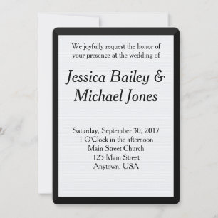 Simple Chevron Background Wedding Invitation