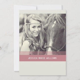 Simple Chevron Graduation | Red Invitation