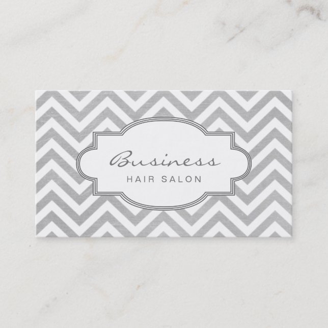 Simple Chevron Stripes Hair Salon Appointment (Front)