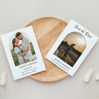Simple Chic 2 Photo Wedding Save The Date