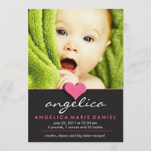 Simple Chic Baby Announcement