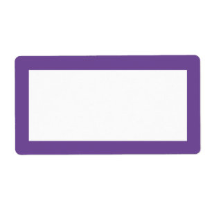 Simple Chic Blank Template Label Purple Boarder