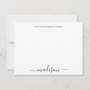 Simple Chic Calligraphy Stationery Card