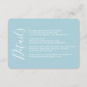 Simple Chic Calligraphy Wedding Details Enclosure Card