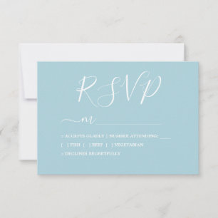 Simple Chic Calligraphy Wedding RSVP Card