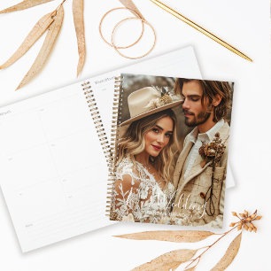 Simple Chic Elegant Calligraphy Photo Wedding Planner