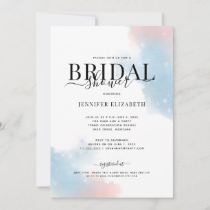 Simple Chic Glitter Bridal Shower Invitation