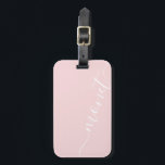 Simple Chic Handwritten Script Name Pink Custom Luggage Tag<br><div class="desc">Simple Chic Handwritten Script Name Pink Custom Luggage Tag</div>