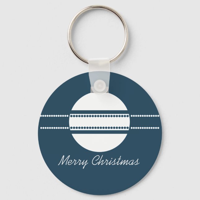 Simple Chic Ornament Christmas Keychain (Front)