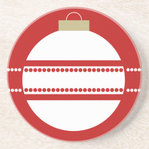 Simple Chic Ornament Coaster, Red Coaster