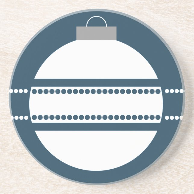 Simple Chic Ornament Coaster, Royal Blue Coaster (Front)