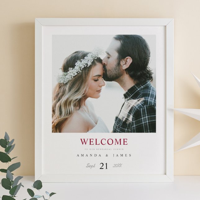 Simple Chic Photo Custom Wedding Welcome Poster (Creator Uploaded)