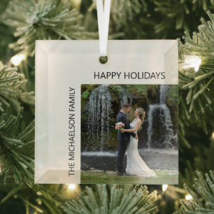 Simple Chic Photo Glass Tree Decoration