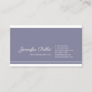 Simple Chic Plain Elegant Professional Modern Business Card