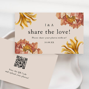Simple Chic Rustic Floral Wedding Share the Love Enclosure Card