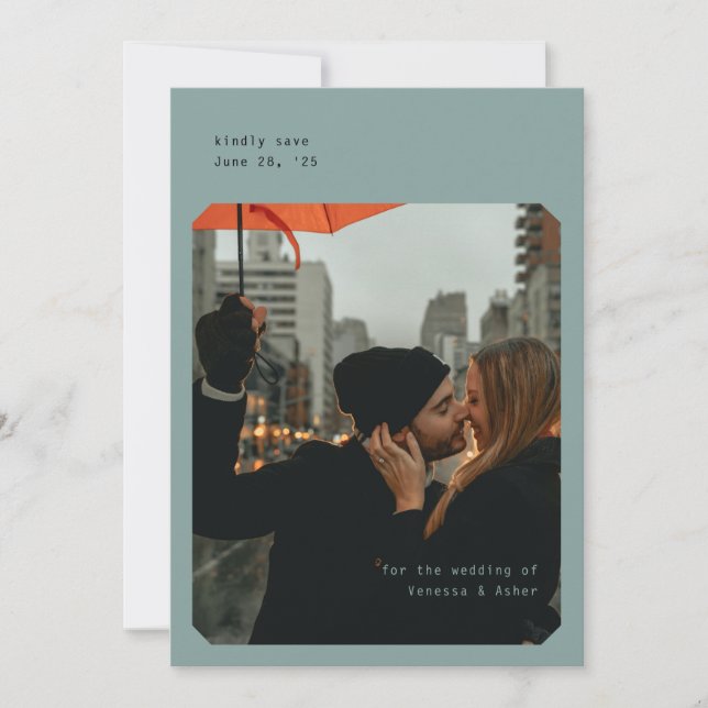 Simple Chic Save the Date card (Front)