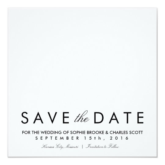 Simple Chic Square Save the Date Card Template
