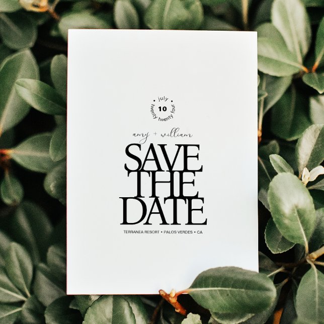 Simple Chic • Stylish Modern Minimalist • Elegant Save The Date (Simple Chic • Stylish Modern Minimalist • Elegant Save The Date. Stunning, stylish, a showstopper.)