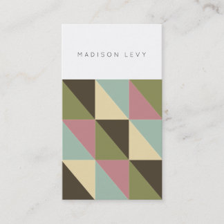 Simple Chic Triangle Pattern Business Cards