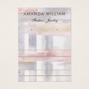 Simple chic watercolor Stripe earring display card