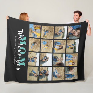 Simple Chic We Love You Mum Mothers Day 16 Photo  Fleece Blanket