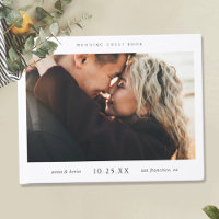 Simple Chic Wedding Guest Book with Photo