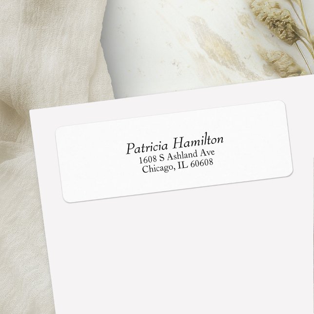 Simple Chic Wedding Invitation Return Address Label (Creator Uploaded)
