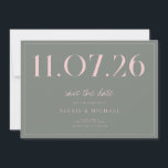 Simple Chic Wedding Non-Photo Save The Date<br><div class="desc">A simple modern save the date card. Personalise this chic black and white design to have your wedding date,  names and details.</div>