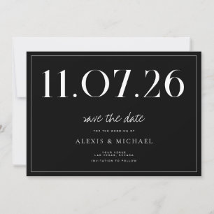 Simple Chic Wedding Non-Photo Save The Date