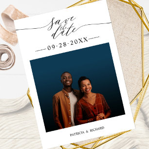 Simple Chic Wedding Save The Date Photo Invitation