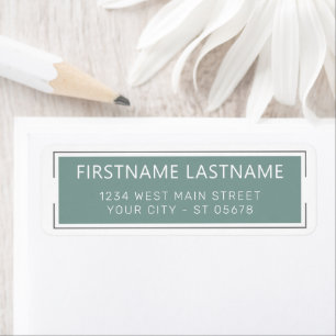 Simple Chic White Styled Typography Script Return Address Label