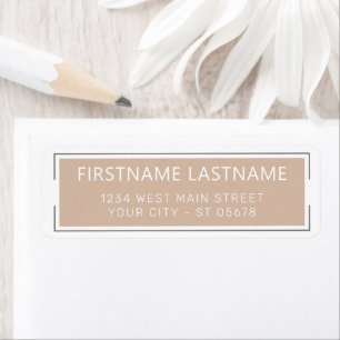 Simple Chic White Styled Typography Script Return Address Label