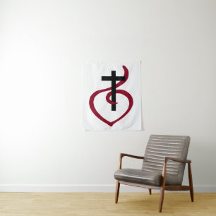 Simple Christian Cross Tapestry