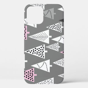Simple Christmas: Abstract Tree Pattern iPhone 12 Case
