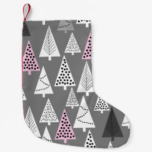 Simple Christmas: Abstract Tree Pattern Small Christmas Stocking