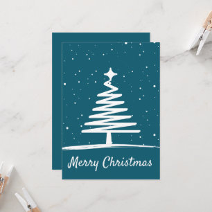 Simple Christmas Card   Minimal Christmas Tree 