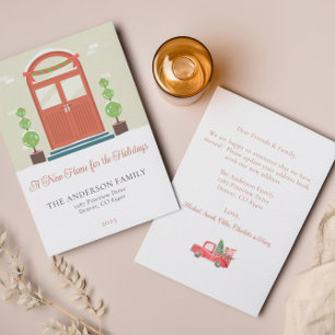 Simple Christmas Front Door Moving Announcement