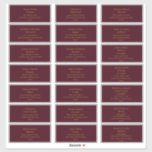 Simple Christmas Green | Red Address Labels<br><div class="desc">These simple Christmas | red address labels are perfect for your minimalist modern winter wedding. The classic gold luxury calligraphy, along with the traditional red background, all bordered with a minimal frame, is sure to complete the colourful holiday vibe you're looking for. You can personalise with your own photos or...</div>