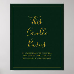 Simple Christmas   Green This Candle Burns Sign