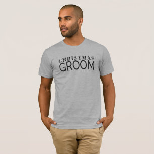Simple Christmas Groom Wedding Typography   Shirt