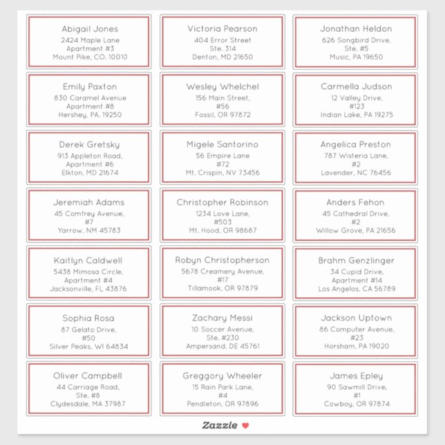 Simple Christmas Joy Holiday Guest Address (Sheet)