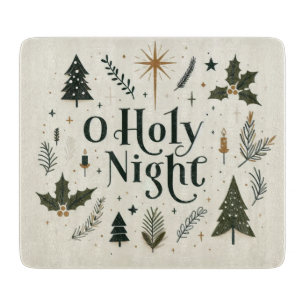 Simple Christmas O Holy Night Cutting Board