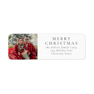Simple Christmas Photo Return Address Label