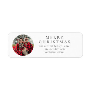 Simple Christmas Photo Return Address Label