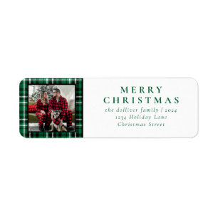 Simple Christmas Photo Return Address Label