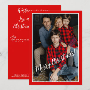Simple Christmas Single Portrait with Greeting Holiday Card