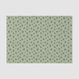 simple christmas tree green pattern tissue paper