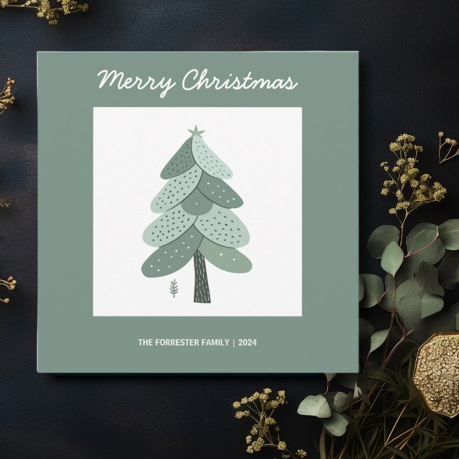 Simple Christmas tree holiday card (Creator Uploaded)